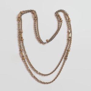 5/$20 - Long gold tone chain necklace